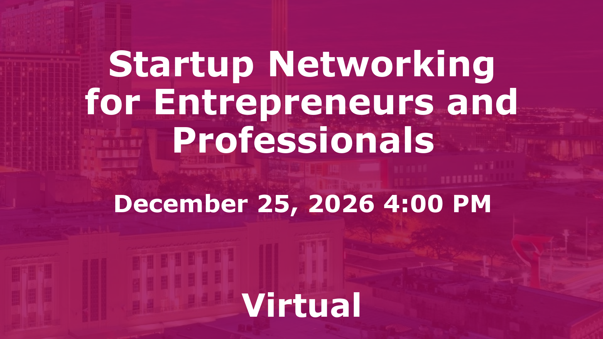 Startup Networking for Entrepreneurs and Professionals event image